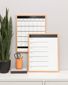 Block Compact Monthly Calendar on a white background