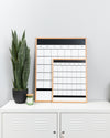Block Compact Monthly Calendar on a white background
