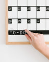 Block Compact Monthly Calendar on a white background