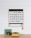 Block Monthly Calendar on a white background