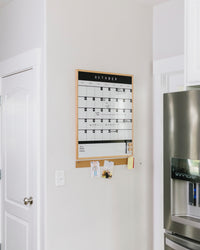 Block Monthly Calendar on a white background