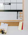 Block Monthly Calendar on a white background