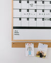 Block Monthly Calendar on a white background