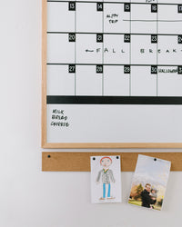 Block Monthly Calendar on a white background