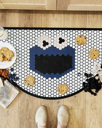 Letterfolk Half Moon Tile Mat in White on display