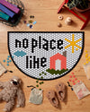 Letterfolk Half Moon Tile Mat in White on display