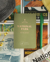 National Park Passport on a themed background