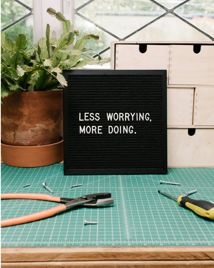 The Poet — 10" x 10" Felt Letter Board — Letterfolk