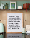 The Letterfolk Writer Letter Board in a kitchen setting.