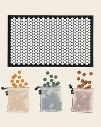 The Gather Round November Design of the Month tile mat and tile sets on a cream background.