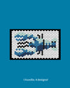 The Letterfolk Coastal Tile Set, Beginner's Bundle on a Tile Mat design on a blue background. 