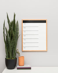 Block Weekly Calendar on a white background
