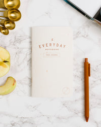 Everyday Food Journal on a themed background