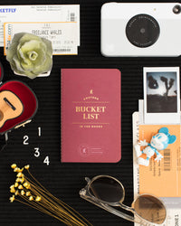 Bucket List Passport on a themed background