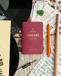 Concert Passport on a themed background